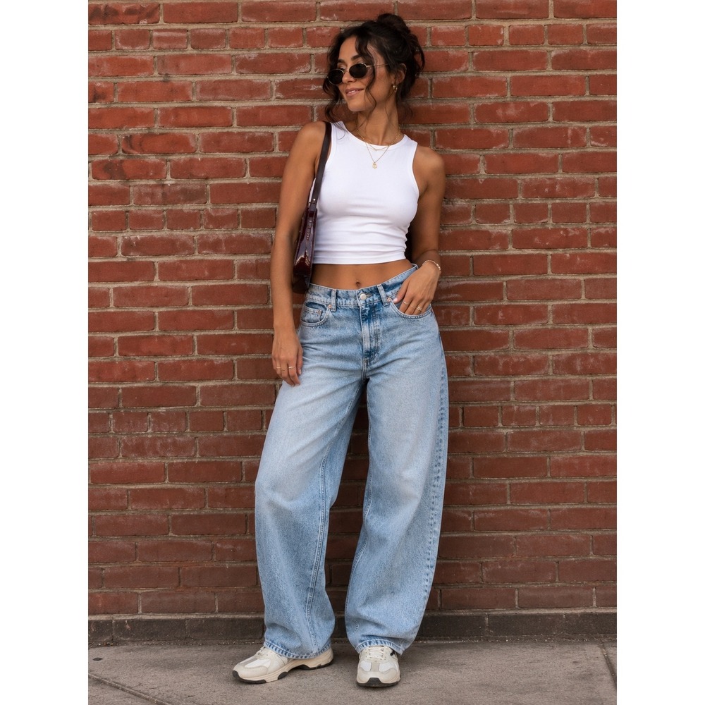 DL1961 Taylor Barrel Jeans Women's 26 Crystal Lake Ultra High Rise Wide Leg NWT